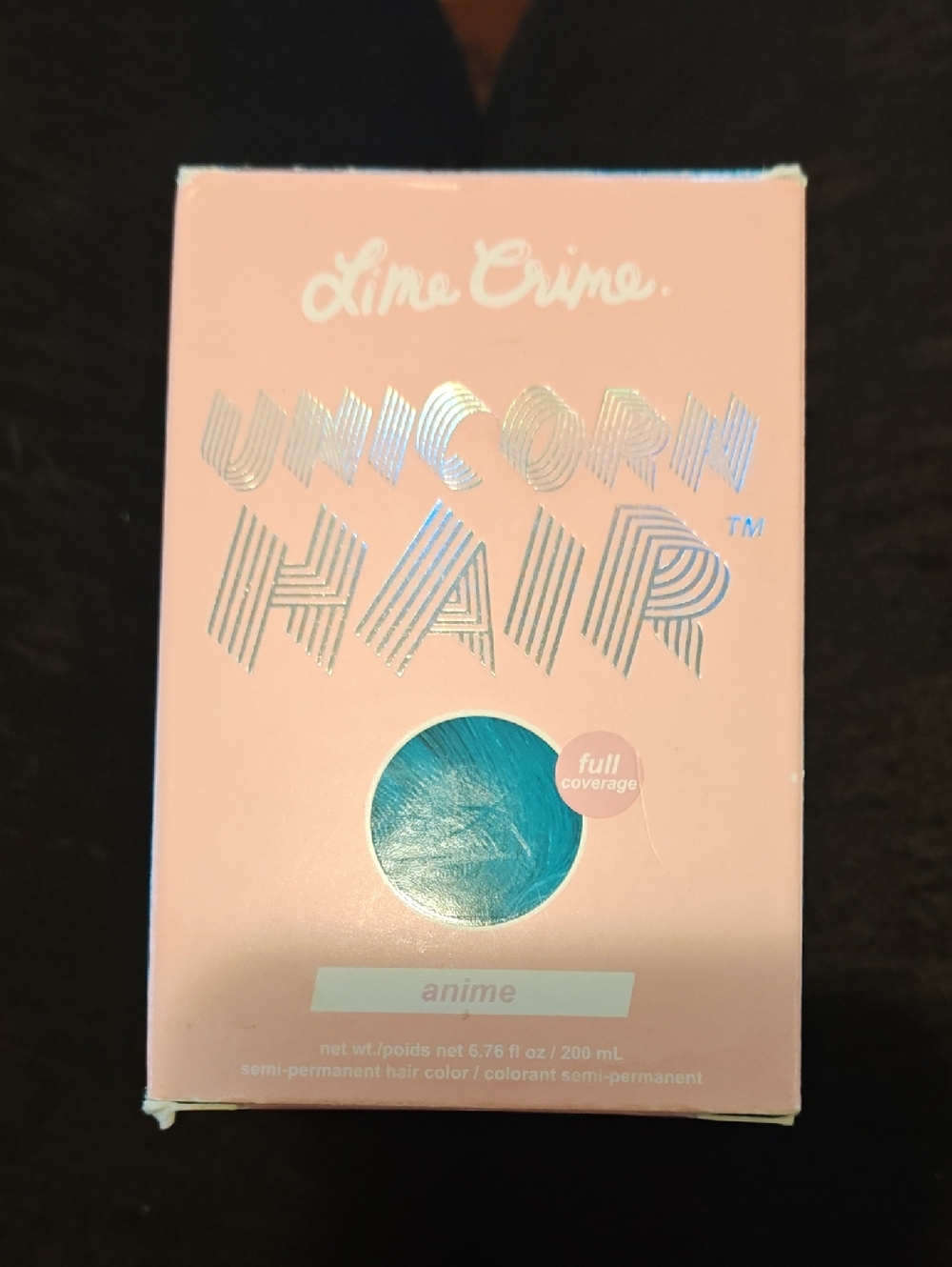 Lime Crime Unicorn Hair Semi-Permanent Dye - Anime Teal Blue